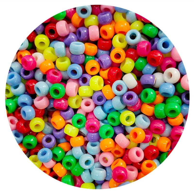 24 Assorted Colors Plastic Bulk Rainbow Beads For Jewelry Making Diy  Bracelets Necklaces Hair Braids Handicrafts Small Business Supplies - Temu